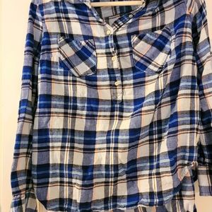 Comfy half button up flannel shirts